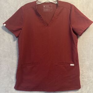 Figs Women's Top in Burgundy